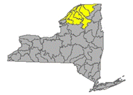 Map of NYS identifying the Saint Lawrence River Watershed